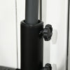 Outsunny Half Round Umbrella Base, Sand or Water Filled Half Patio Umbrella Stand Holder for Lawn, Deck, 40lb Capacity Water or 46lb Capacity Sand, Fit 1.5"or 2" Pole, Black