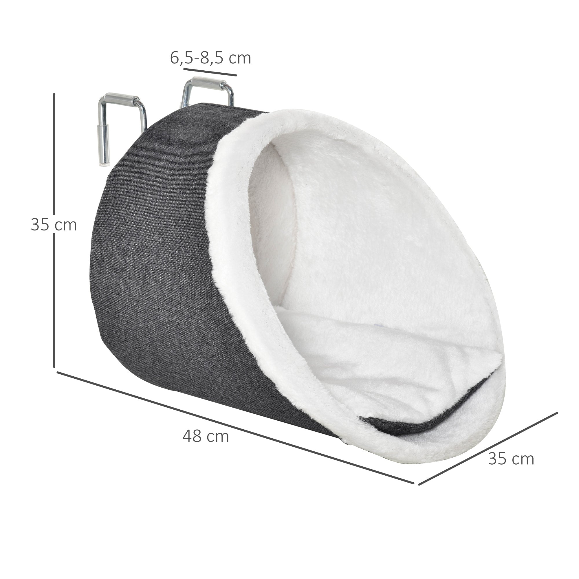 PawHut Cat Radiator Bed Window Cat Perch Hanging Hammock Kitten House 48 x 35 x 35 cm