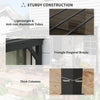 Outsunny 10' x 10' Outdoor Pergola with UPF 50+ and Waterproof Polycarbonate Roof, Wall-Mounted / Free Standing Hardtop Gazebo, Wind-resistant for Patio Deck Backyard, Dark Grey