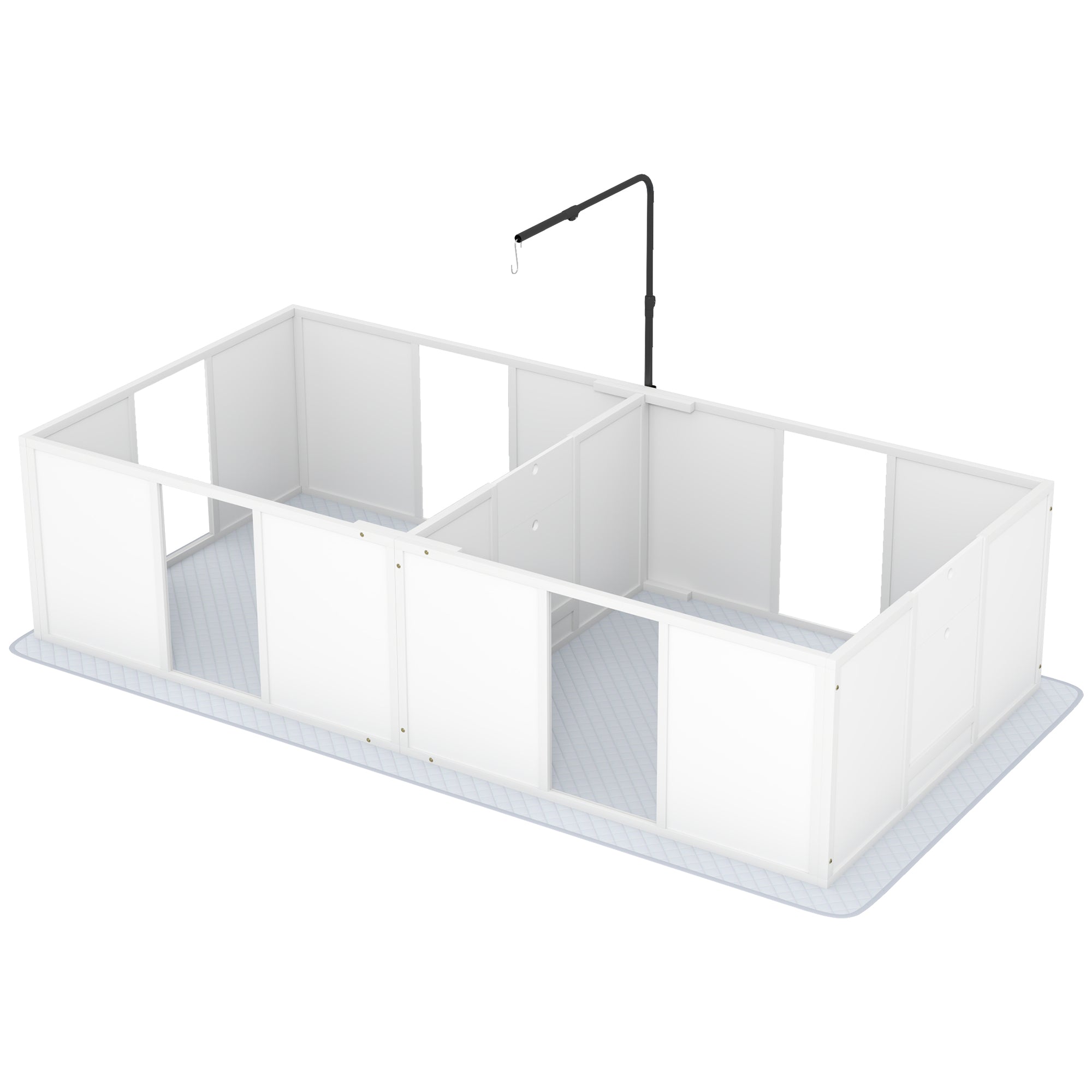 PawHut Whelping Box for Dogs, Newborn Puppy Supplies with Retractable Light Stand, Waterproof Pee Pad, Adjustable Height Door, Dog Whelping Pen for Small and Medium Breed Dogs, 77" x 38"