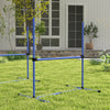 PawHut Set of 6 Dog Training Agility Gear Adjustable Jump Bar Pet Exercise Kit with Carrying Bag (Blue)