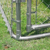 PawHut Dog Kennel Outdoor Run Fence with Roof, Steel Lock, Mesh Sidewalls for Backyard & Patio, 7.5' x 7.5' x 5.7'