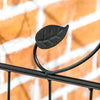 Outsunny Garden Fence, 4 Pack Metal Fence Panels, 11.5' Animal Barrier & Decorative Border Flower Edging for Yard, Landscape, Patio, Outdoor Décor, 43" H, Square Vines