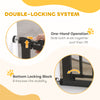 PawHut 30"-32" Extra Wide Pet Gate with Small Door, 35"H Dog Gate with Safety Gate Barrier, Stair Pressure Fit, Auto Close, Double Locking, for Doorways, Hallways, Black
