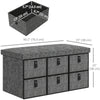 HOMCOM Shoe Bench with Seat, Shoe Storage Bench with Cushion and 6 Fabric Drawers for Entryway, Hallway, Living Room, Bedroom, Charcoal Grey