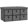 HOMCOM Shoe Bench with Seat, Shoe Storage Bench with Cushion and 6 Fabric Drawers for Entryway, Hallway, Living Room, Bedroom, Charcoal Grey