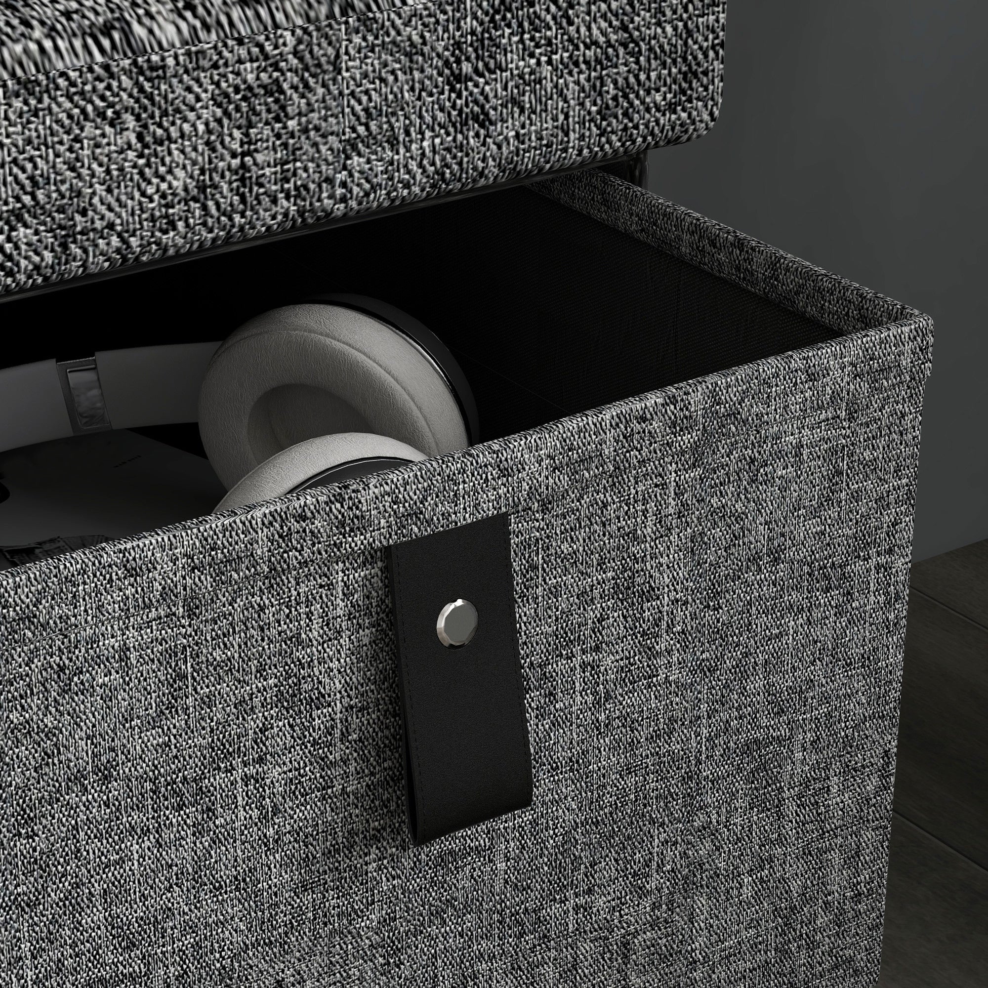 HOMCOM Shoe Bench with Seat, Shoe Storage Bench with Cushion and 6 Fabric Drawers for Entryway, Hallway, Living Room, Bedroom, Charcoal Grey