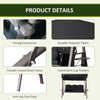 Outsunny 3 Seater Porch Swing Heavy Duty Outdoor Swing Chair Outdoor Lounge Hammock Cushioned Seat w/ Tilt Canopy, Black