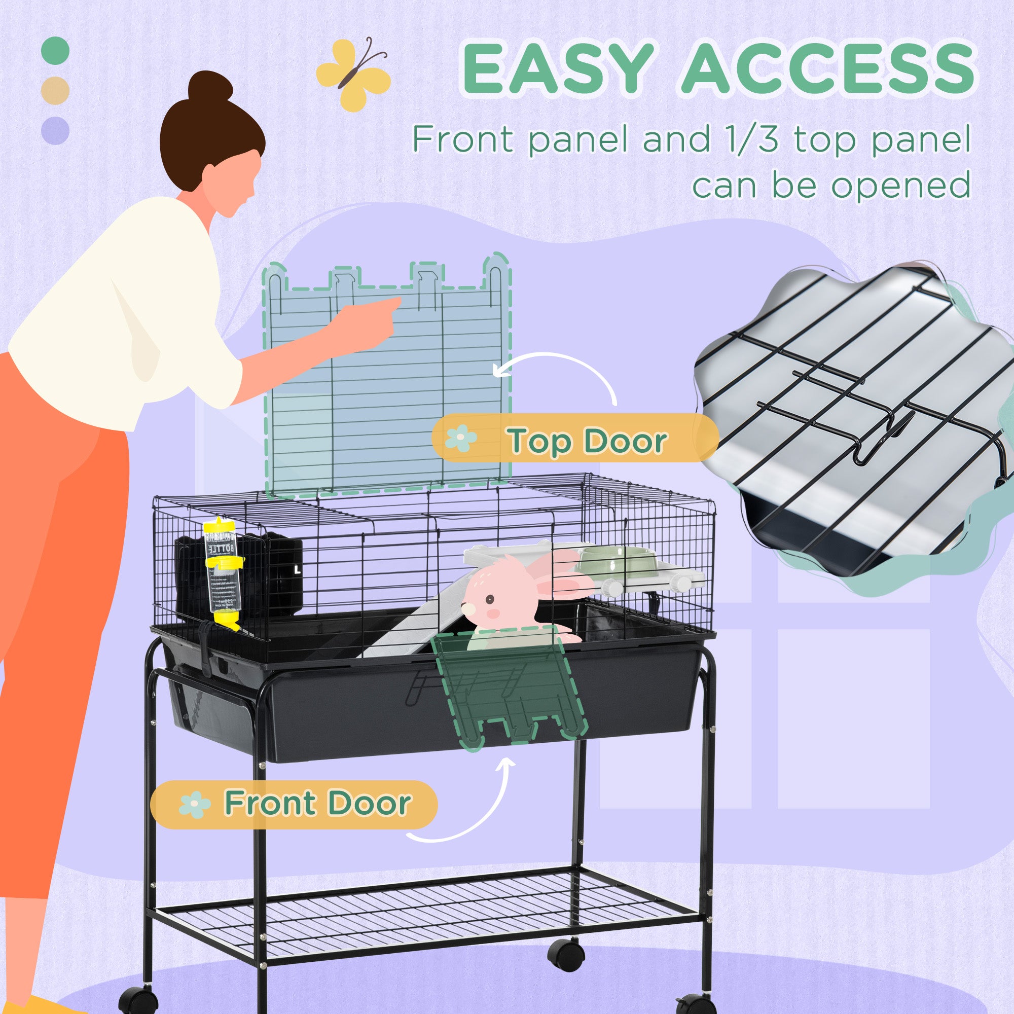 PawHut Small Animal Cage, 35