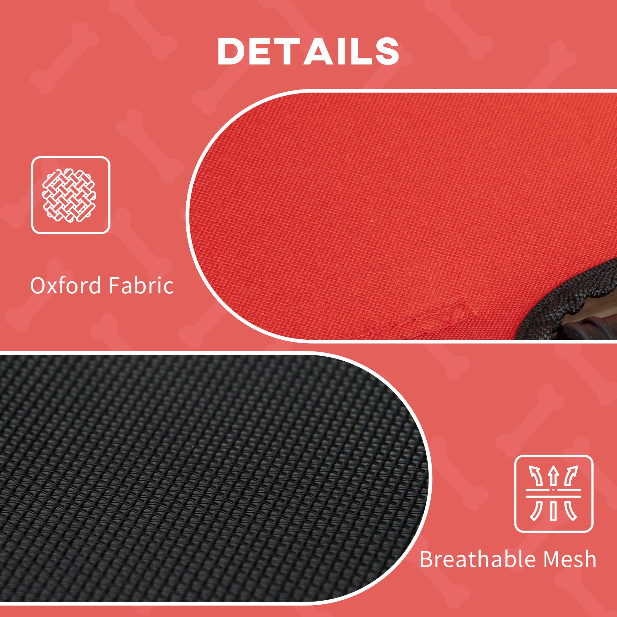 PawHut Elevated Dog Bed with Canopy, Portable Raised Dog Cot for XL Sized Dogs, Indoor & Outdoor, 48