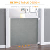 PawHut Retractable Pet Gate, 32.5" Tall, Extends to 45.3" Wide, Foldable Mesh Dog Gate for house, w/ Single Hand Operation, for Stairs, Doorways, Hallways - Grey