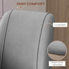 HOMCOM Dining Chairs Set of 4, Modern Kitchen Chairs with Velvet-touch Upholstery, Curved Back and Wood-grain Steel Legs, Accent Chairs for Living Room, Bedroom, Grey