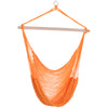 Outsunny Portable Hammock Chair, Hanging Woven Hammock Swing Chair Sleeping Bed for Outdoor Garden Yard Camping, Orange