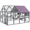 PawHut Catio Outdoor Cat Enclosure Wooden Feral Cat House with Weatherproof Canopy, Bridges, Resting Boxes, Platforms, for 3-6 Cats, Grey