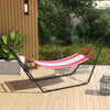 Outsunny 10.3ft Hammock Stand, Portable Hammock with Metal Frame, Adjustable Hammock Net Stand for String-style, Brazilian-style, Flat-style, Rope-style Hammocks, Black