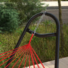 Outsunny 10.3ft Hammock Stand, Portable Hammock with Metal Frame, Adjustable Hammock Net Stand for String-style, Brazilian-style, Flat-style, Rope-style Hammocks, Black