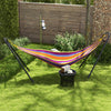 Outsunny 10.3ft Hammock Stand, Portable Hammock with Metal Frame, Adjustable Hammock Net Stand for String-style, Brazilian-style, Flat-style, Rope-style Hammocks, Black