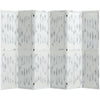 HOMCOM 5.6 FT. Tall 6-Panel Room Divider, Rustic White Panel Freestanding Folding Privacy Screen Panels, Partition Wall Divider for Indoor Bedroom Office, White