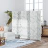 HOMCOM 5.6 FT. Tall 6-Panel Room Divider, Rustic White Panel Freestanding Folding Privacy Screen Panels, Partition Wall Divider for Indoor Bedroom Office, White