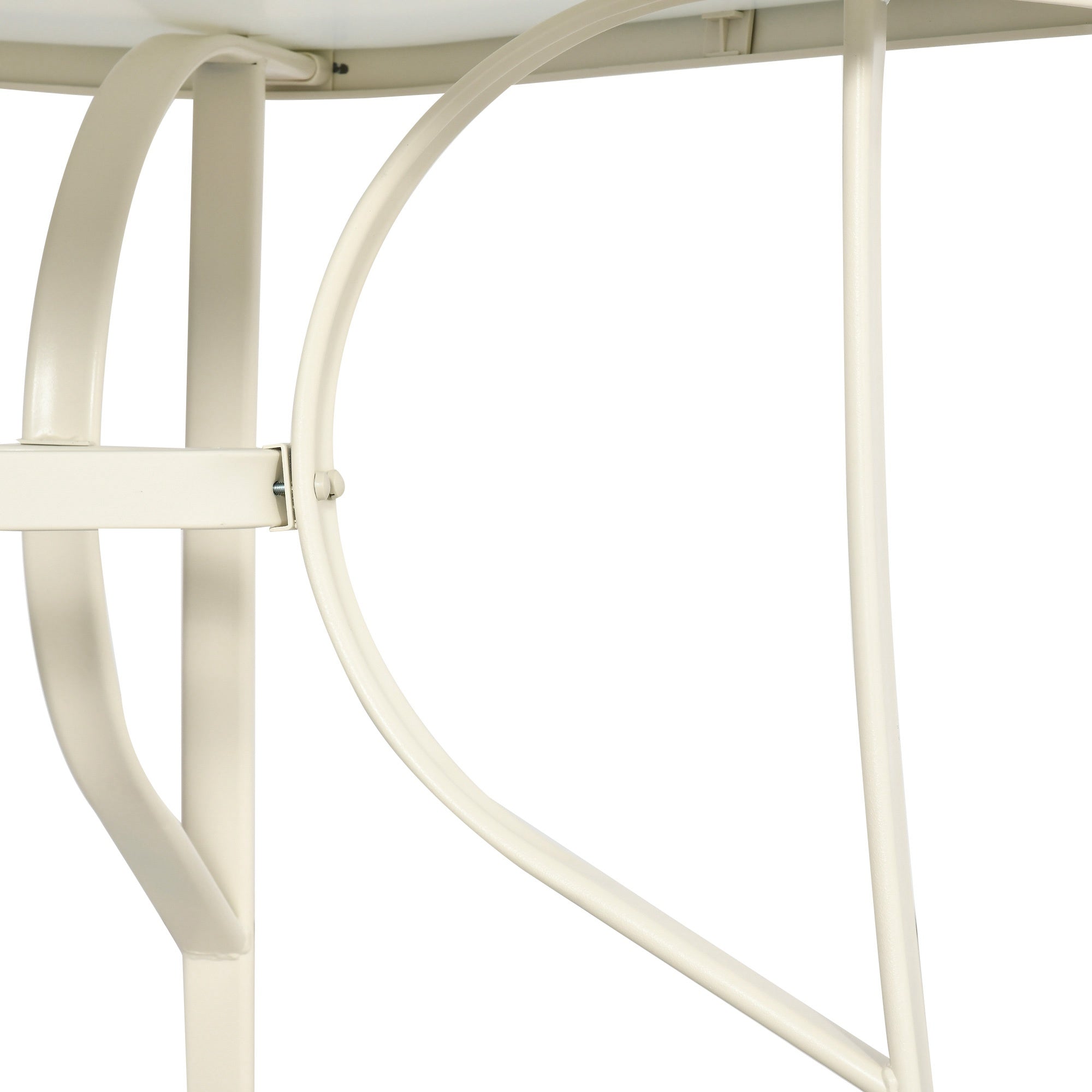 Outsunny 8 Pieces Patio Dining Set with Umbrella, Aluminum Frame Outdoor Patio Furniture Set with 6 Sling Chairs and Glass Top Rectangle Dining Table, Cream White