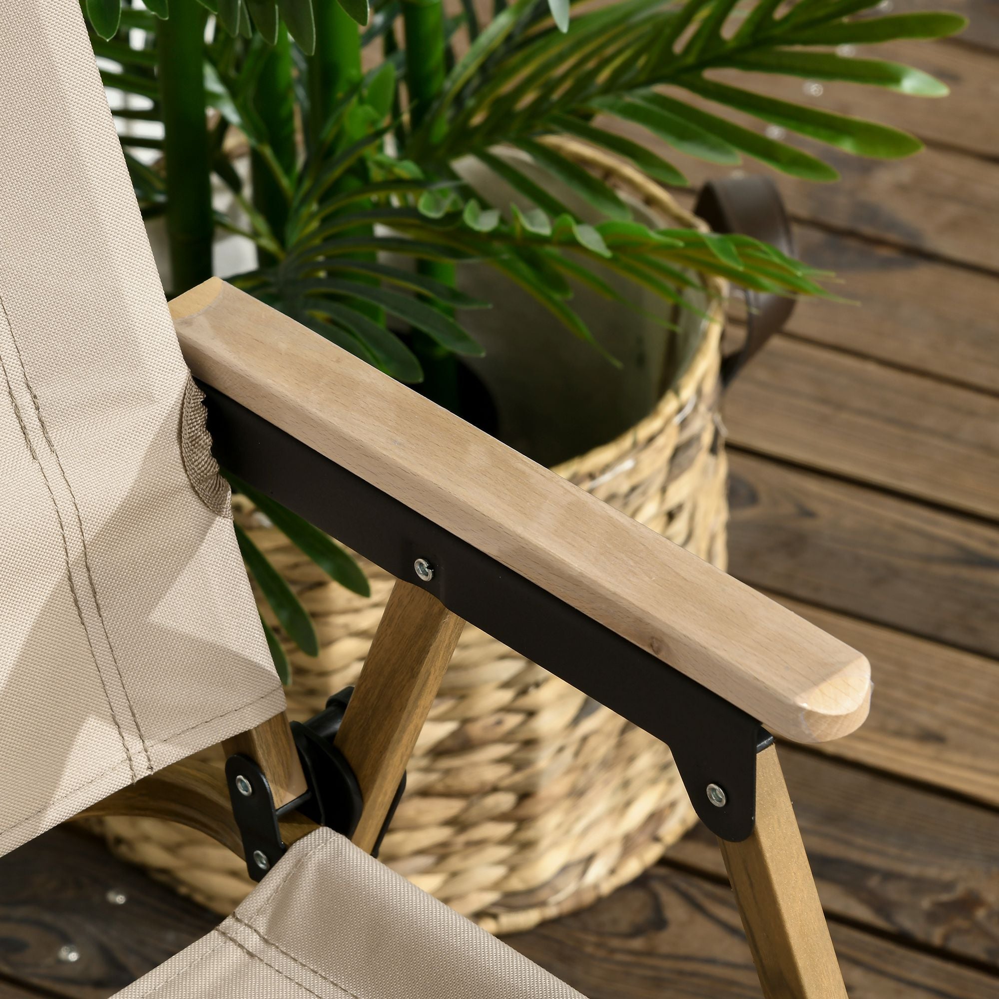 Outsunny Set of 2 Camping Chair, Lightweight Folding Chair, Portable Armchairs, Excellent for Festivals, Fishing, Beach and Hiking, Khaki