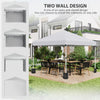Outsunny 10' x 10' Pop Up Canopy Tent with Removable Sidewalls, Instant Shelter with Portable Roller Bag, 4 Sand Bags, Adjustable Height for Outdoor, Garden, Patio, White