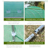 Outsunny 26' x 10' x 6.6' Large Walk in Tunnel Greenhouse Garden Plant Seed Green House Premium Steel Frame, Dark Green