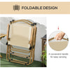 Outsunny Set of 2 Camping Chair, Lightweight Folding Chair, Portable Armchairs, Excellent for Festivals, Fishing, Beach and Hiking, Beige