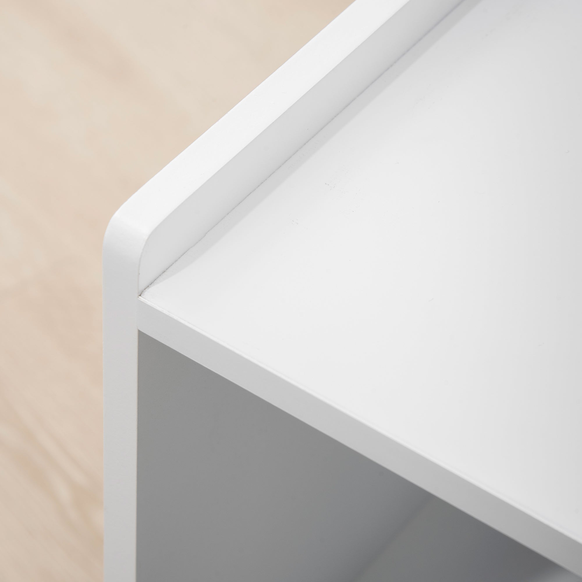 PawHut Cat Litter Box Enclosure with Spacious Interior, Cat Washroom Storage End Table for Indoor Cats with Hidden Storage Cabinet Space, Elevated Bottom, White