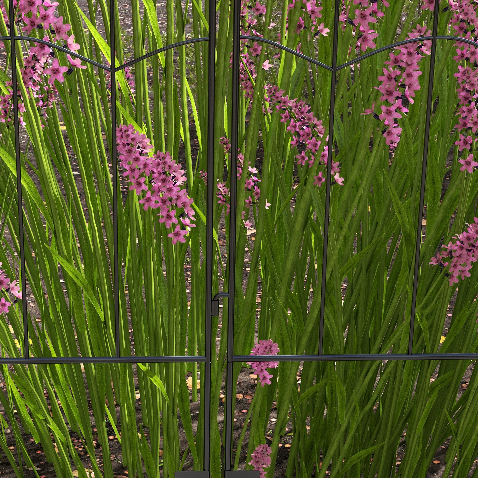 Outsunny Garden Fence, 4 Pack Steel Fence Panels, 11.4' L x 43" H, Rust-Resistant Animal Barrier, Decorative Border Flower Edging for Yard, Patio, Outdoor Decor, Wave