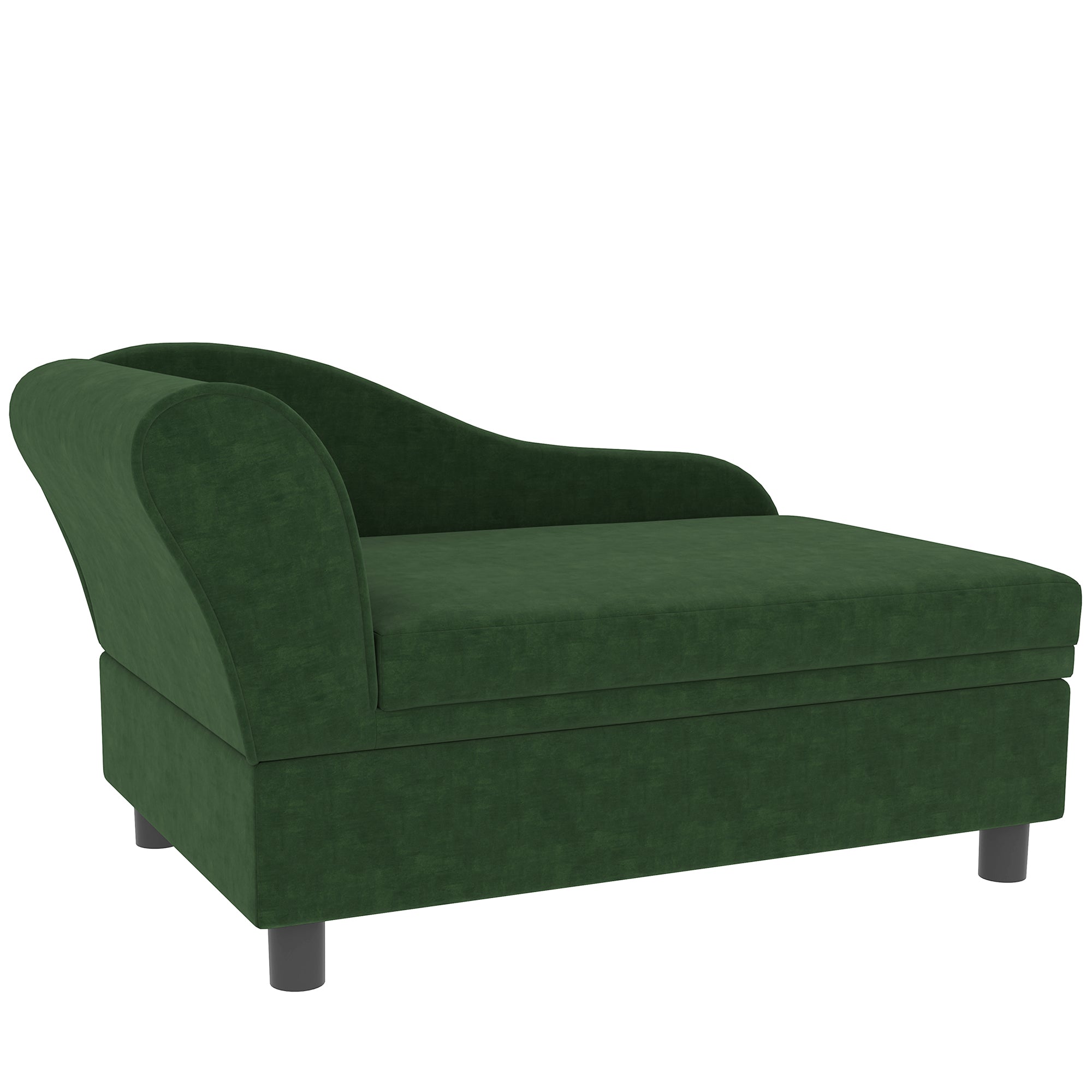 PawHut Luxury Fancy Dog Couch with Hidden Storage, Small Dog Sofa Bed with 2" Soft Foam, Modern Pet Furniture for Puppies & Little Breeds, Green