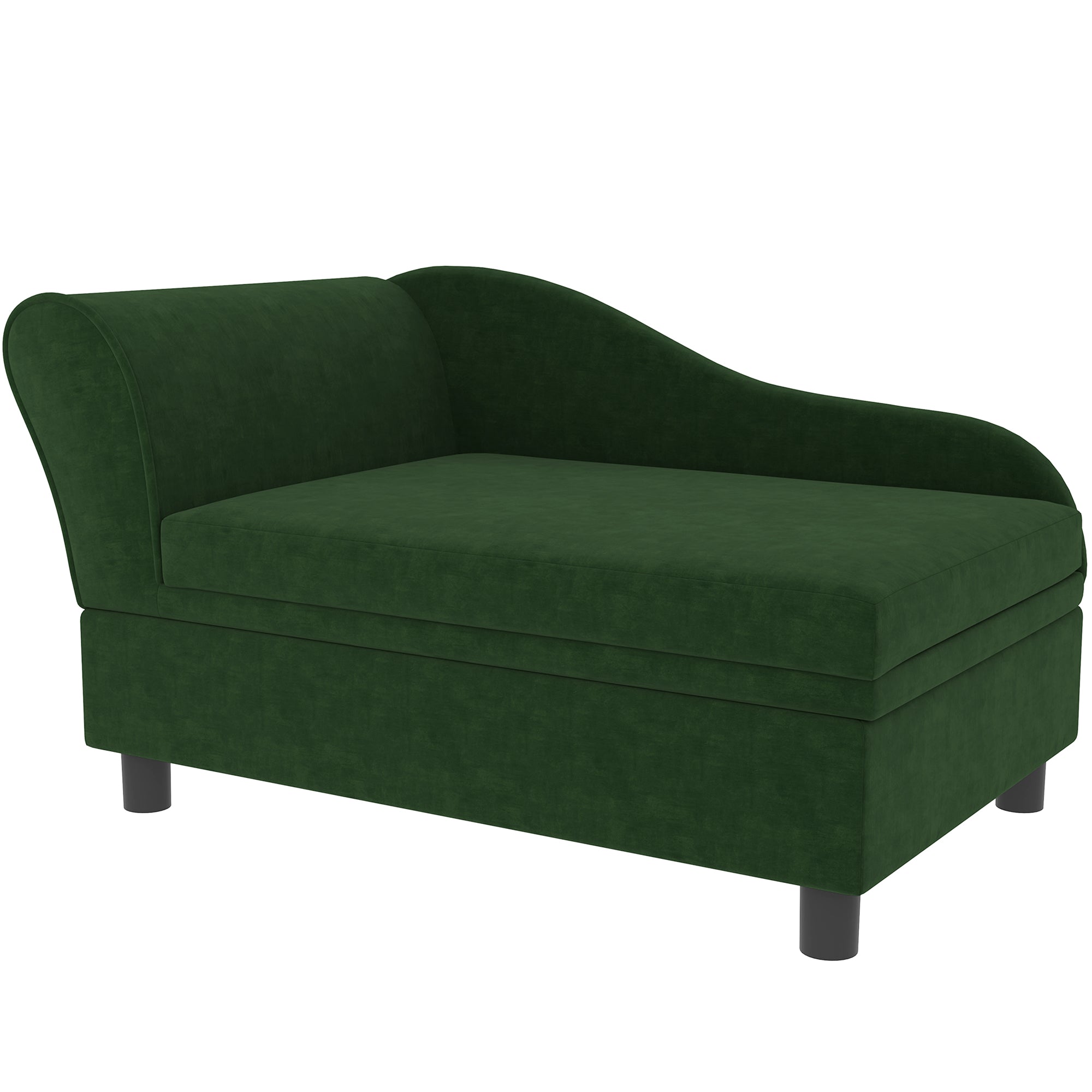 PawHut Luxury Fancy Dog Couch with Hidden Storage, Small Dog Sofa Bed with 2" Soft Foam, Modern Pet Furniture for Puppies & Little Breeds, Green