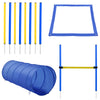 PawHut Dog Agility Starter Kit Pet Outdoor Exercise Training Set Tunnel 8 Weave Poles High Jumper