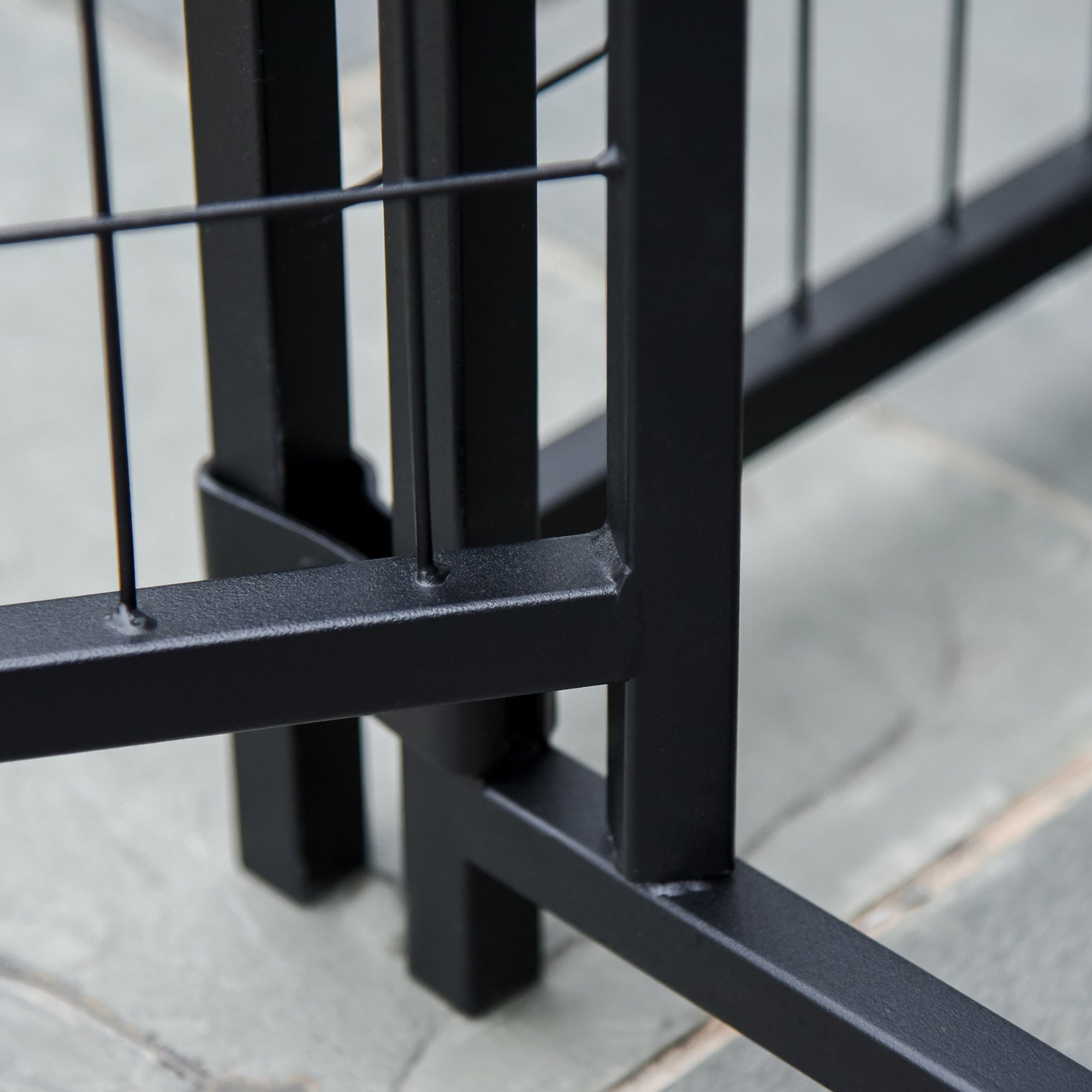 PawHut 6' x 4' x 6' Large Outdoor Dog Kennel Run Steel Fence with UV-Resistant Oxford Cloth Roof & Secure Lock