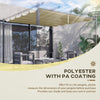Outsunny Retractable Replacement Pergola Canopy for 10' x 13' Pergola, Pergola Cover Replacement, Beige