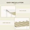 Outsunny Retractable Replacement Pergola Canopy for 10' x 13' Pergola, Pergola Cover Replacement, Beige