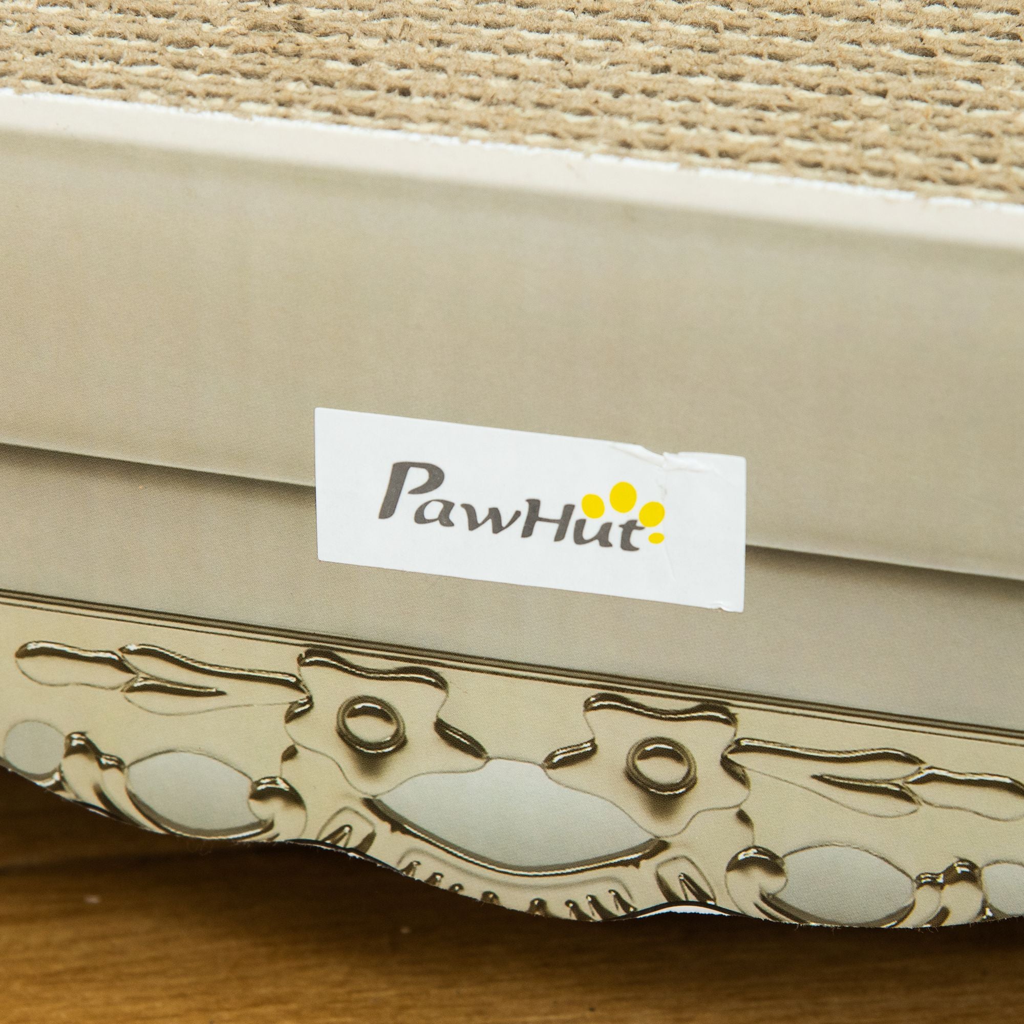 PawHut Cat Scratching Board, Cat Scratching Pad for Indoor Cats, Cat Scratcher with Catnip, 60 x 29.5 x 29cm - Brown