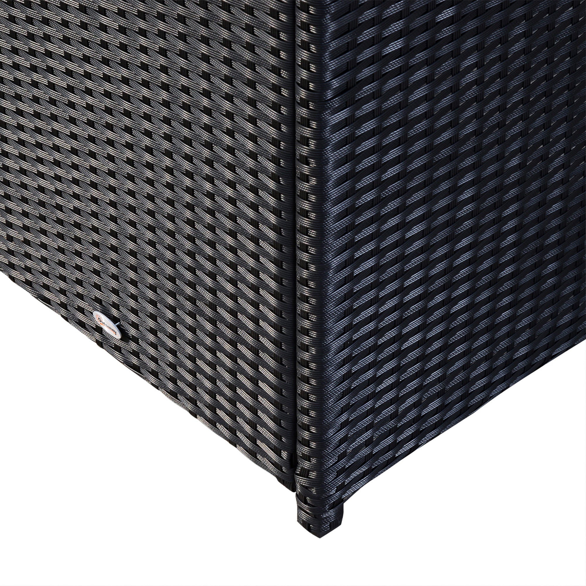 Outsunny 5 Pieces Wicker Patio Dining Set Outdoor Furniture Set with Removable Cushions, Glass Top Dining Table, PE Rattan Conversation Set for Garden Poolside Backyard, Cream