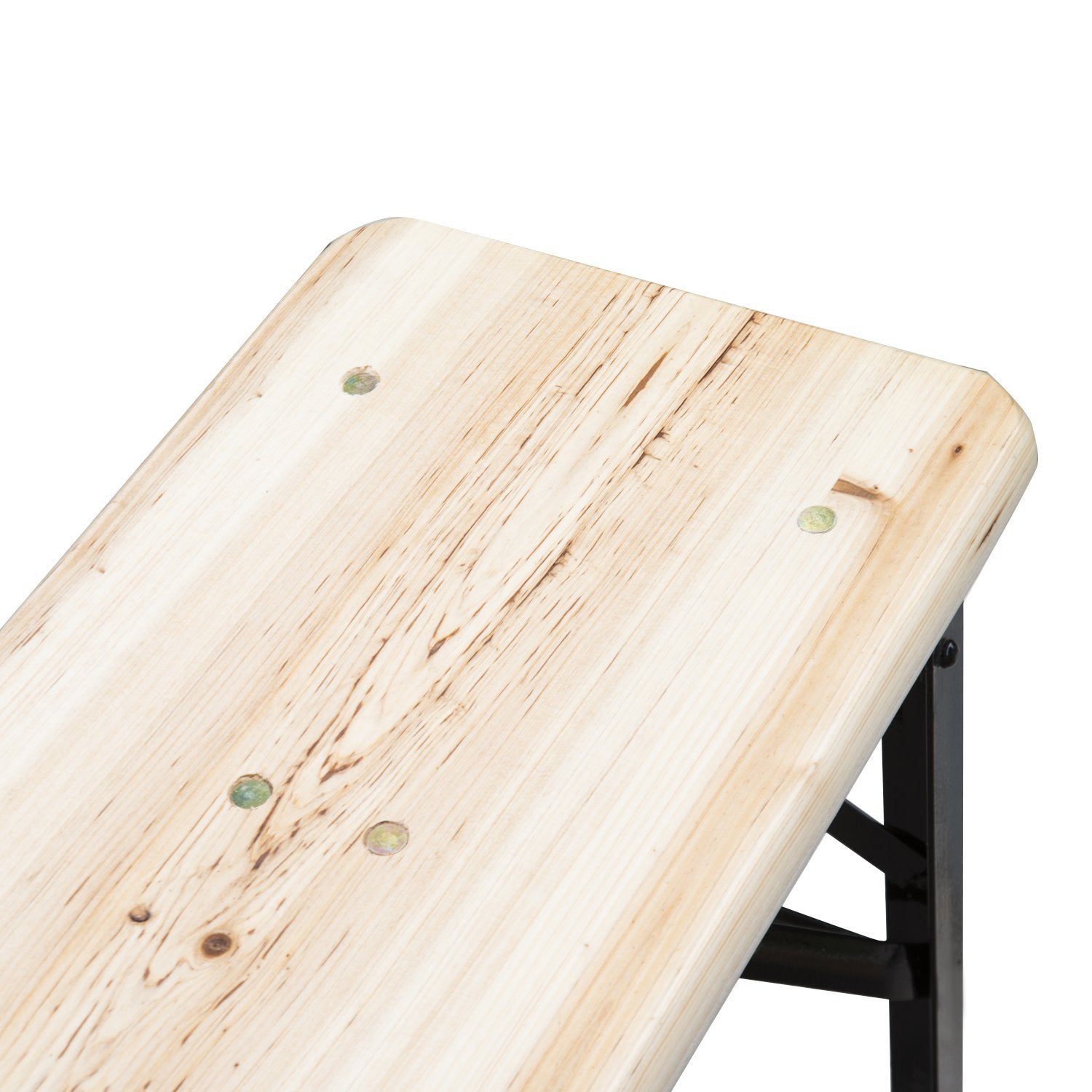 Outsunny 3 Pieces Folding Picnic Table Set, Portable Folding Picnic Table Set, 1 Picnic Table and 2 Benches