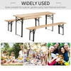 Outsunny 3 Pieces Folding Picnic Table Set, Portable Folding Picnic Table Set, 1 Picnic Table and 2 Benches