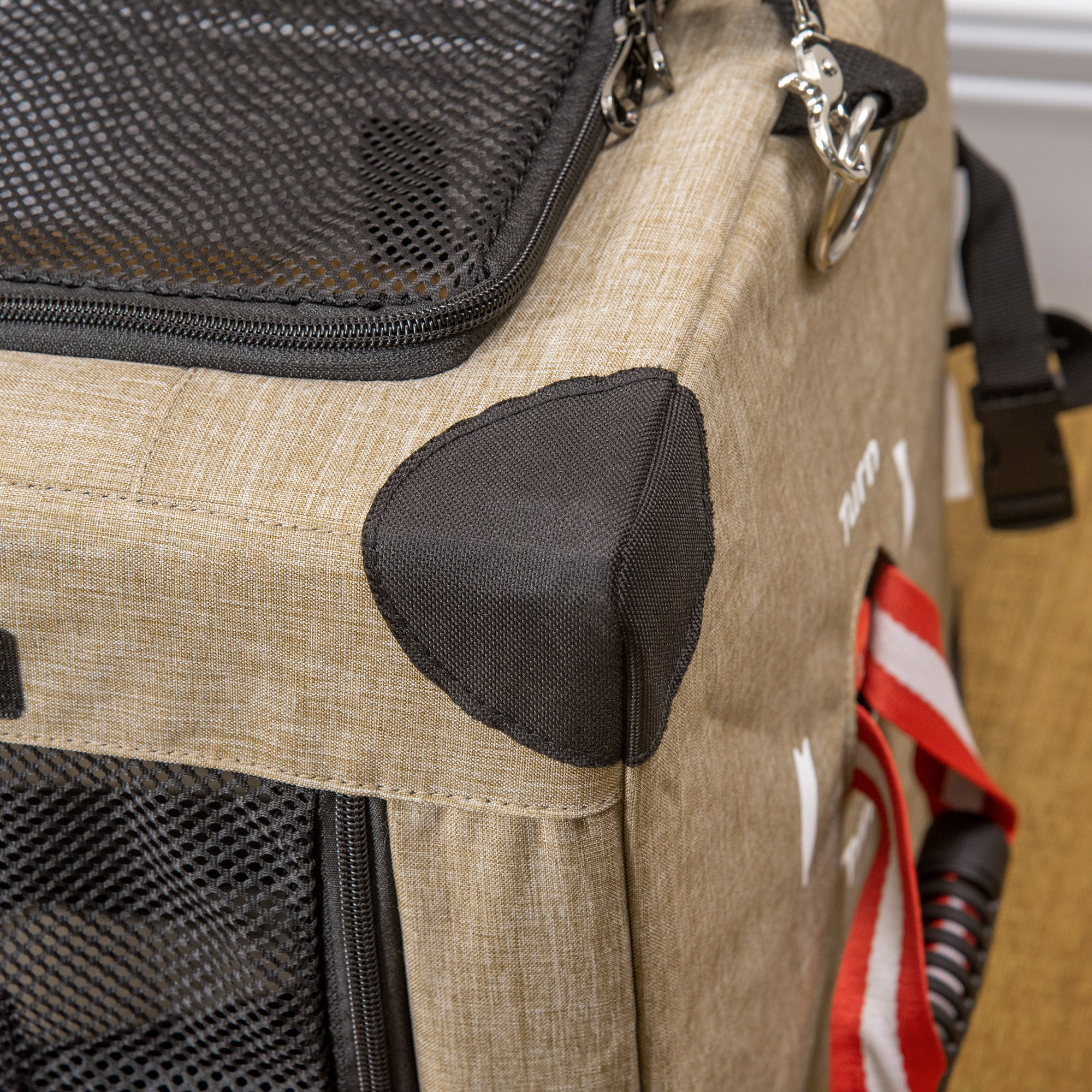 PawHut Foldable Pet Carrier for Miniature Dogs, Portable Cat Carrier Soft Side Pet Travel Crate with Removable Mat, Breathable Mesh - 50 x 34 x 33 cm