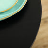 HOMCOM Round Dining Table for 2, Modern Kitchen Table with Painted Top and Steel Base for Living Room, Dining Room, Black
