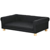 PawHut Modern Pet Sofa Cat or Medium Large Dog Bed W/ Removable Seat Cushion, Black