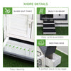 PawHut 65" Chicken Coop Wooden Hen House Rabbit Hutch Poultry Cage Pen Outdoor Backyard with Nesting Box, Ramp, Run, and Ladder