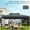 Outsunny 13.1' x 9.8' Gazebo Replacement Canopy 2 Tier Top UV Cover Pavilion Garden Patio Outdoor, Grey (TOP ONLY)