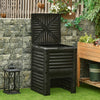 Outsunny Garden Compost Bin Large Outdoor Compost Container 80 Gallon Fast Creation of Fertile Soil Aerating Compost Box, Easy Assembly, Black