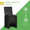 Outsunny Garden Compost Bin Large Outdoor Compost Container 80 Gallon Fast Creation of Fertile Soil Aerating Compost Box, Easy Assembly, Black