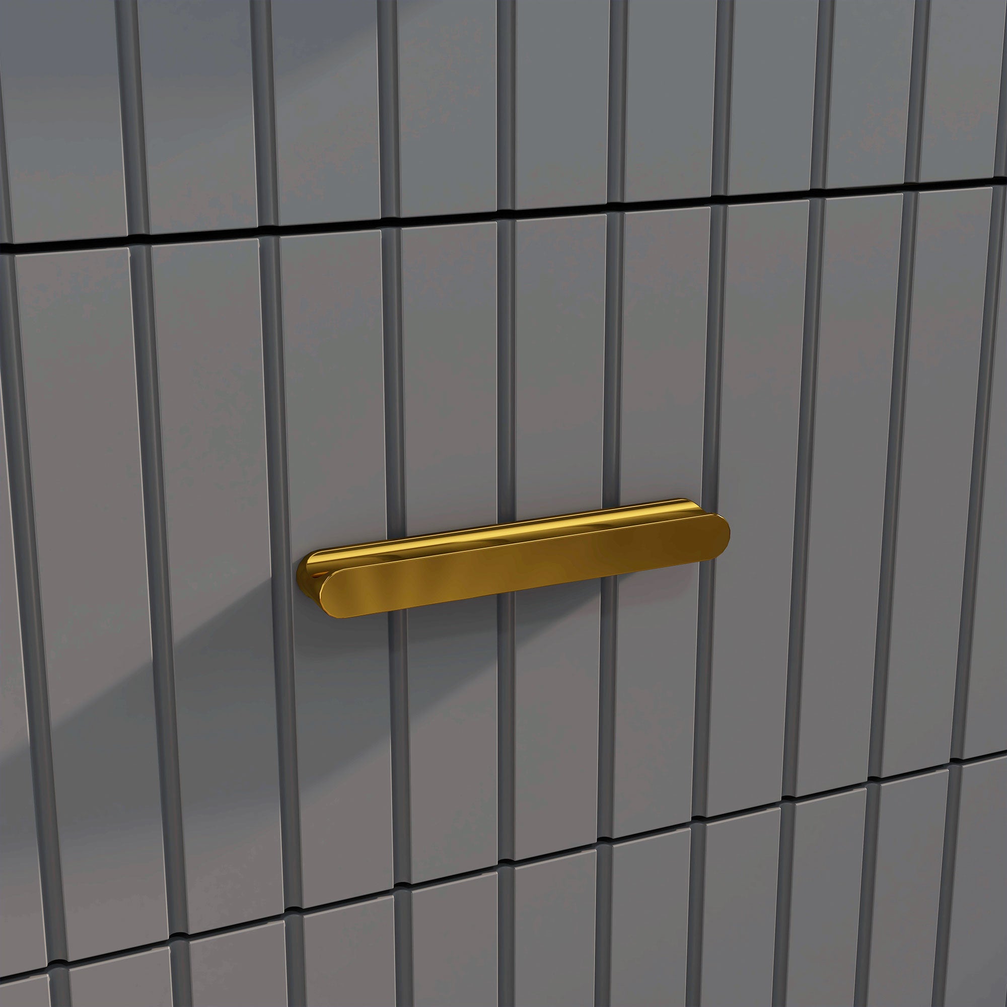 HOMCOM Bedroom Chest of Drawers, Modern 4-Drawer Dresser, Storage Drawer Unit with Aluminium Legs, Dark Grey