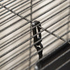 PawHut 4-Tier Rolling Small Animal Cage, Deluxe Guinea Pig Cage, Ferret Cage for Mink Chinchilla Kitten Rabbit, Small Pet Play House with Hammock Platform, Ramp, Removable Tray, Silver Grey