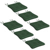 Outsunny 6-Piece Patio Chair Cushions Pillows, Seat Replacement Patio Cushions Set with Ties, Button Tufted for Indoor Outdoor Garden Furniture, Dark Green